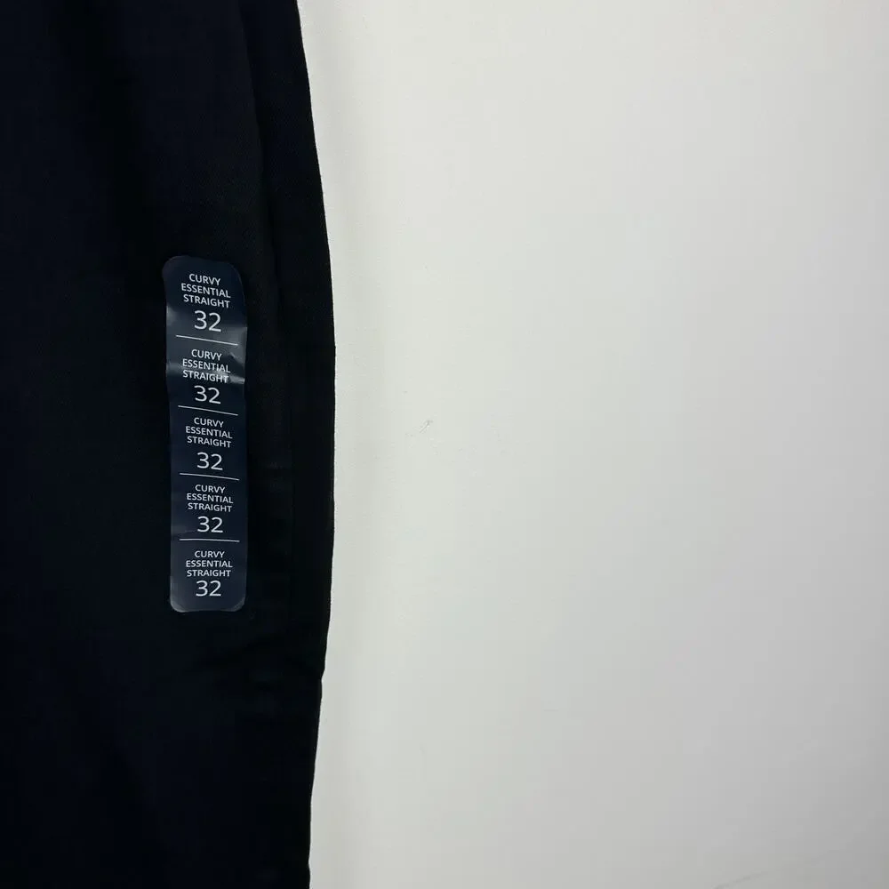 J.Crew Curvy Essential Straight Black Jean All Day Stretch Womens US 32 NWT - Picture 8 of 14